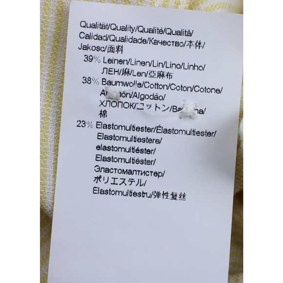 Hugo Boss Shirt Men's XL Yellow Stretch Striped Slim Fit Long Sleeve Button-Up - Picture 6 of 9